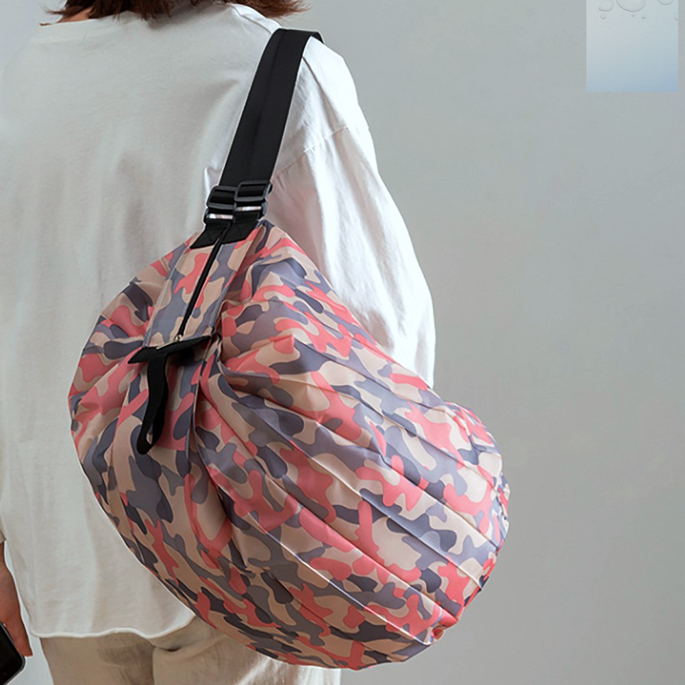 폴리 보스턴백 가벼운 짐가방 (핑크) 수퍼 주머니 쇼핑백 손잡이 손가방