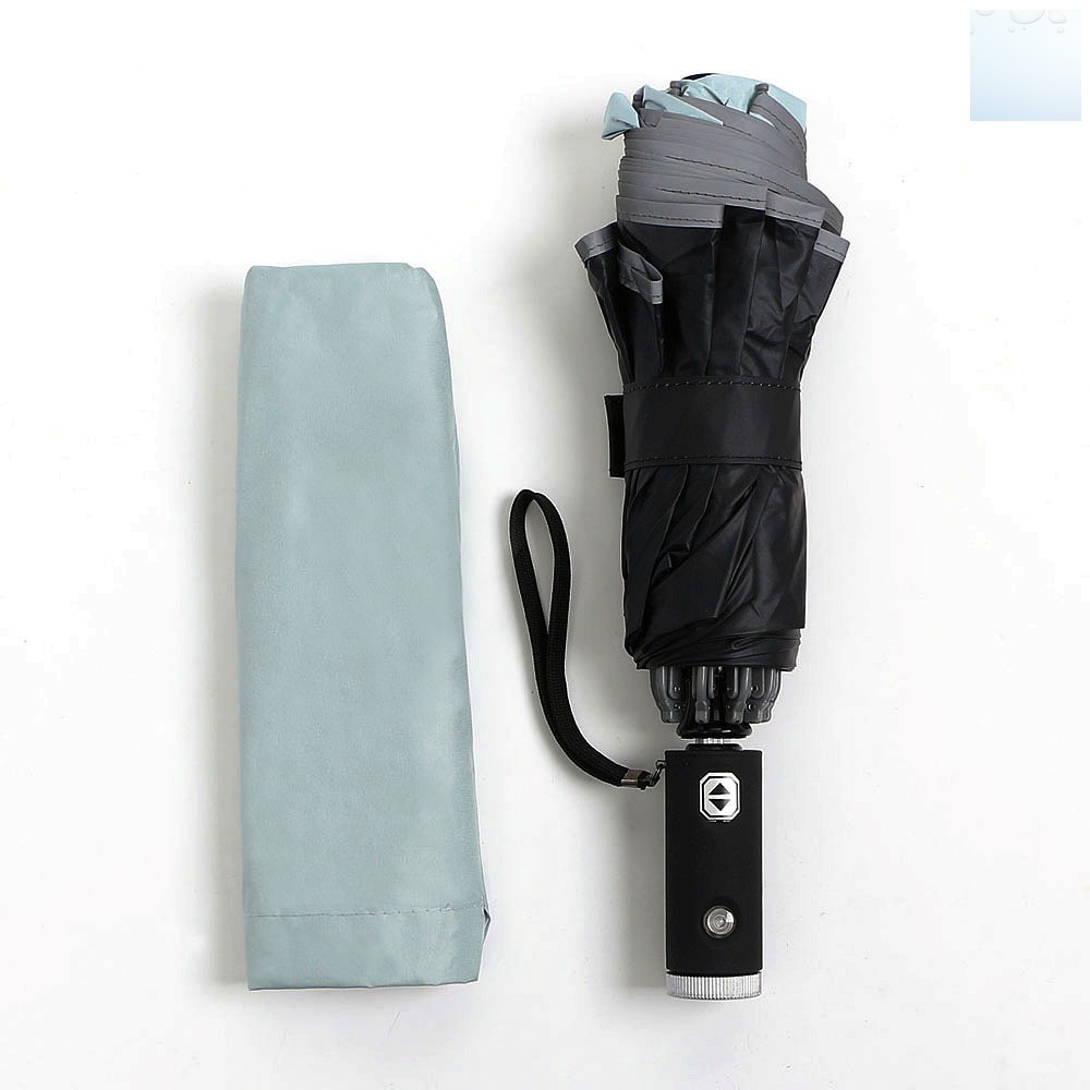 Oce 손전등 LED 완전자동 UV 거꾸로 안전 우산 양산 민트 장마철 대비 접이식 선세이드 형광 썬쉐이드