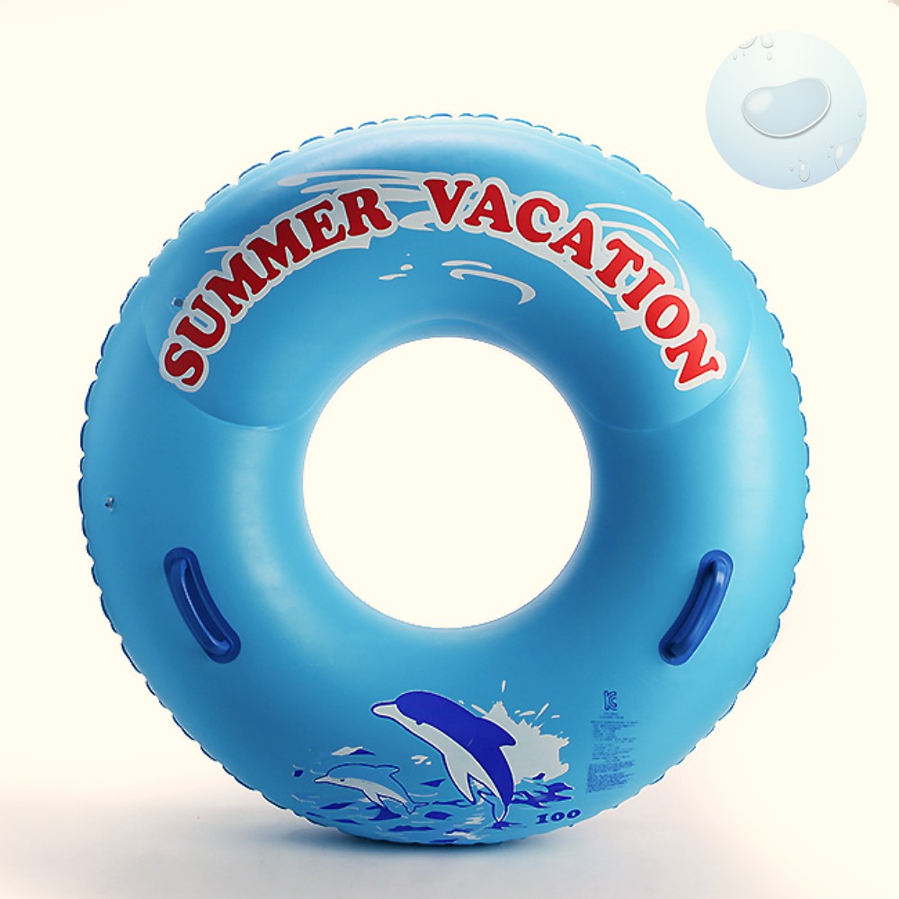 kc 손잡이 도넛 베개 튜브 블루 100cm 비치 해변 수영 바다 수영 장비 어른 튜브
