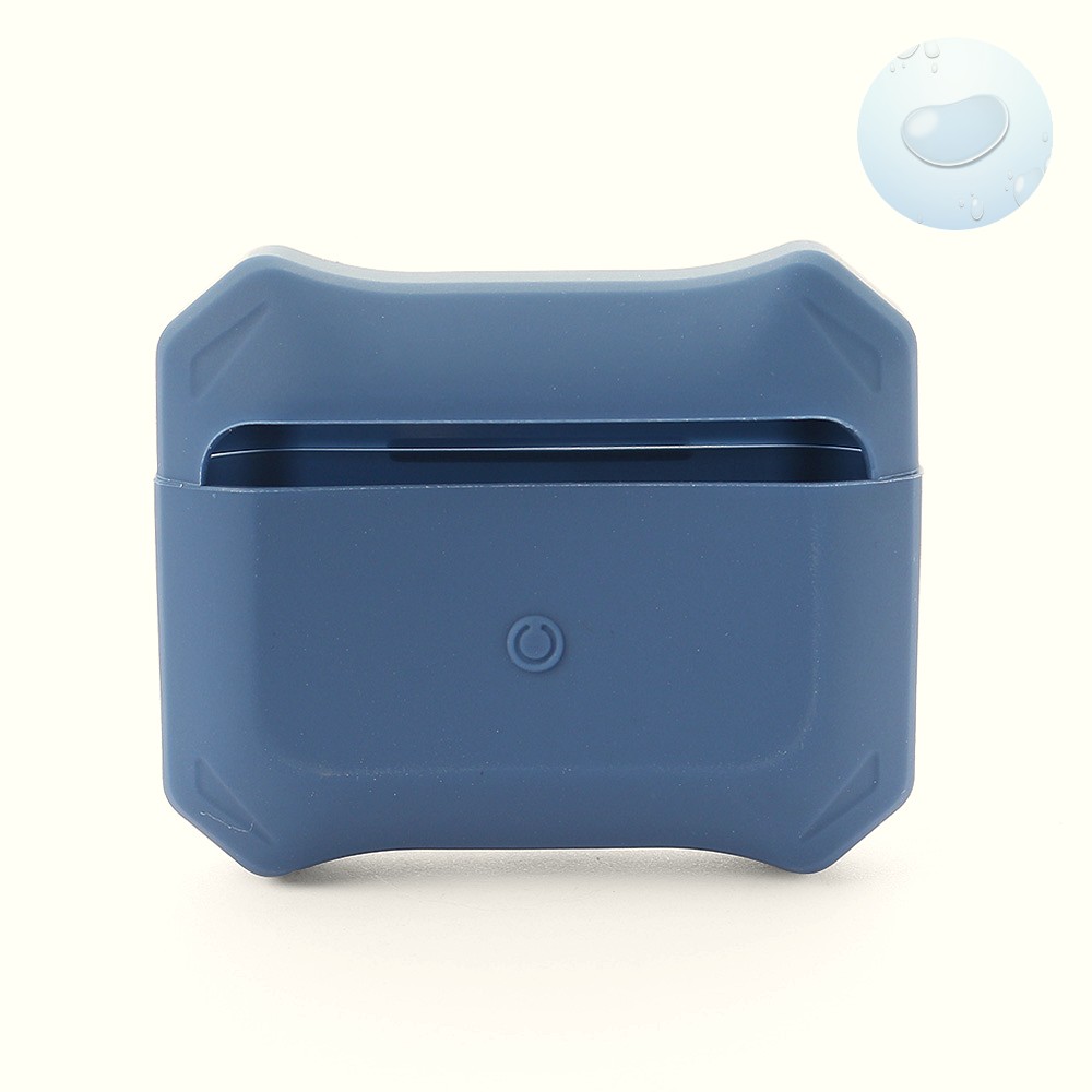 Oce 에어팟프로 충전 케이스 실리콘 커버 블루 이어폰 지갑 가방 백 홀더 파우치
