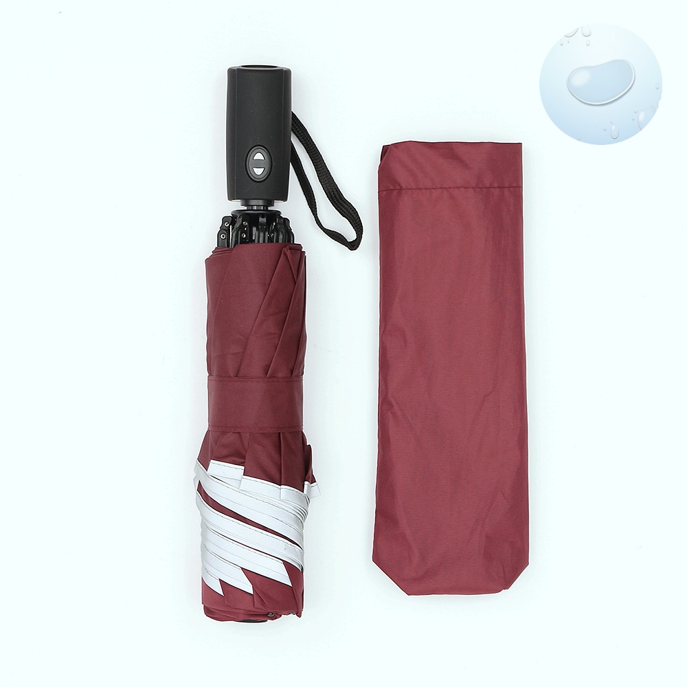 3단 거꾸로 접는 자동 안전 우산 레드 오토UMBRELLA 형광 썬쉐이드 장마철 대비