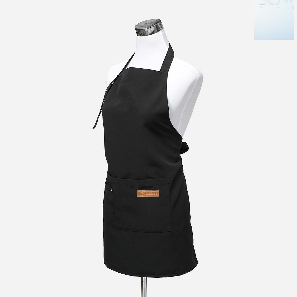 Oce 홀터넥 캠핑 미술 앞치마 (블랙) 도예 작업복 네일샵 화가옷 유치원 선생님 에프런
