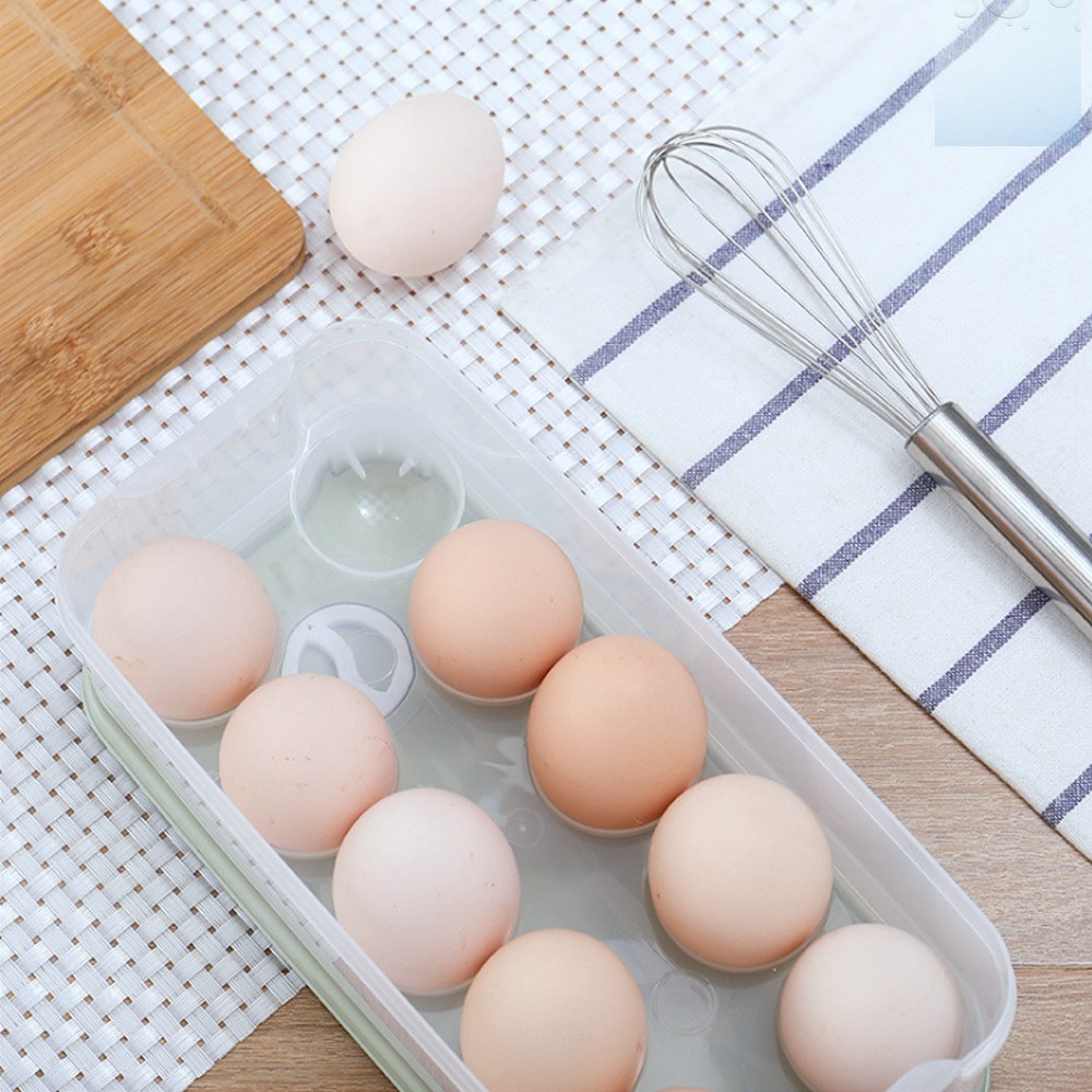 Oce 냉장고 계란 보관함 달걀판 10구 날짜다이얼 그린 닭알 수납통 에그 케이스 박스 플라스틱 계란판