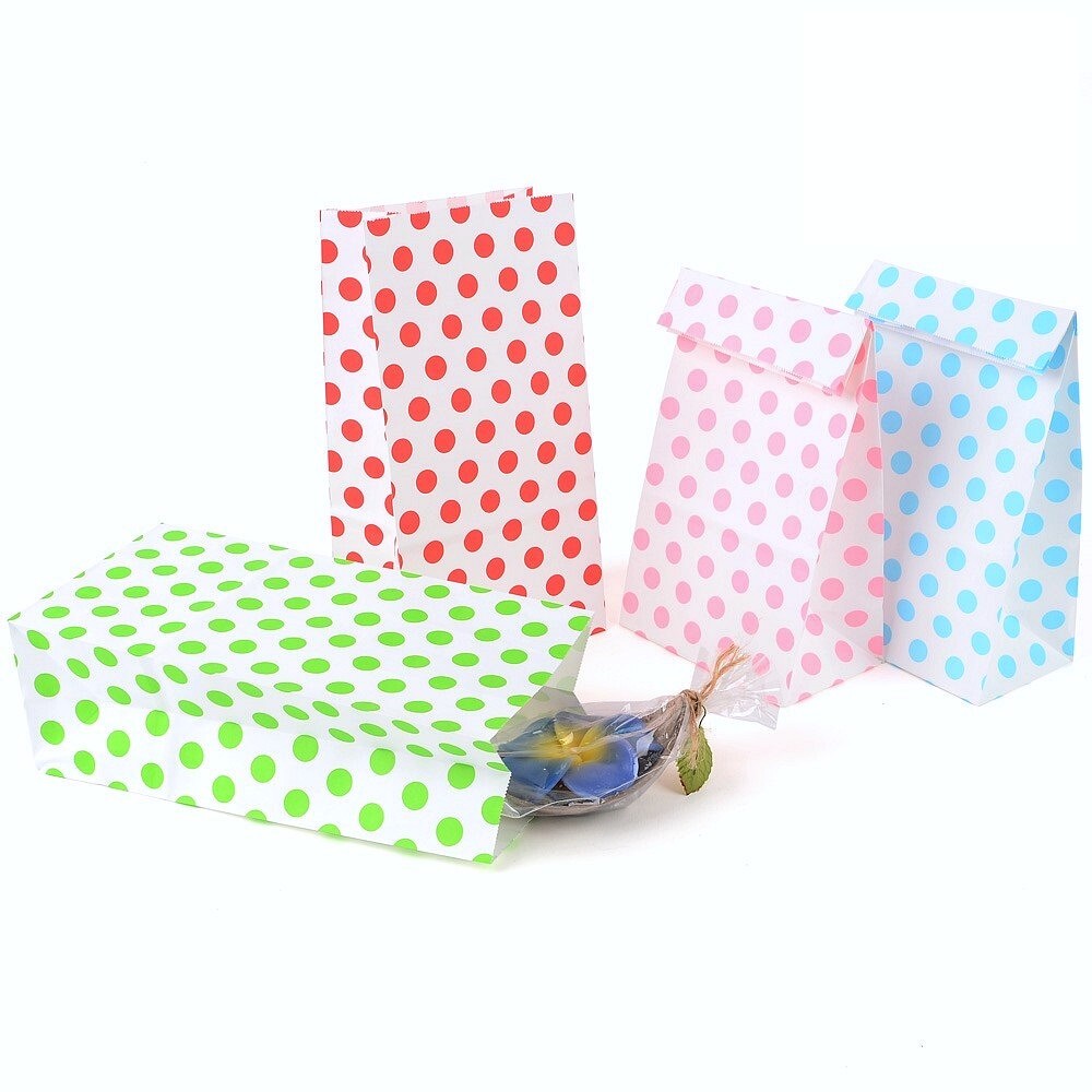 Oce 물방울 컬러 선물 봉지 액세서리 종이 포장지 기프트팩 리유저블백 페이퍼 쇼핑백