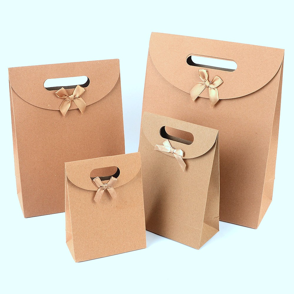 Oce 손잡이 종이 박스 쇼핑백 리본 포장 액세서리선물백 선물가방 접는삼각상자