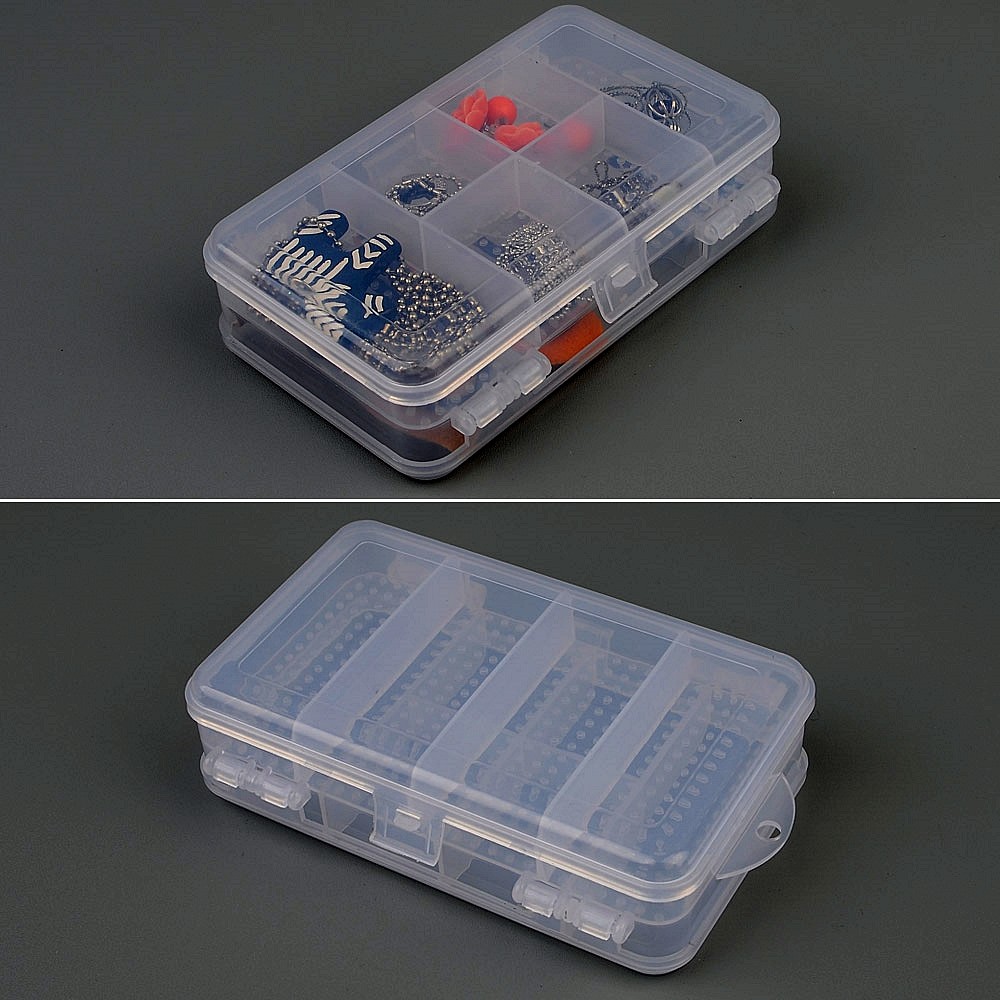 Oce 행거홀 칸막이 투명 소품 잠금 뚜껑 상자 10칸 양면 디피 가방 만들기 보관 디스플레이 걸이형