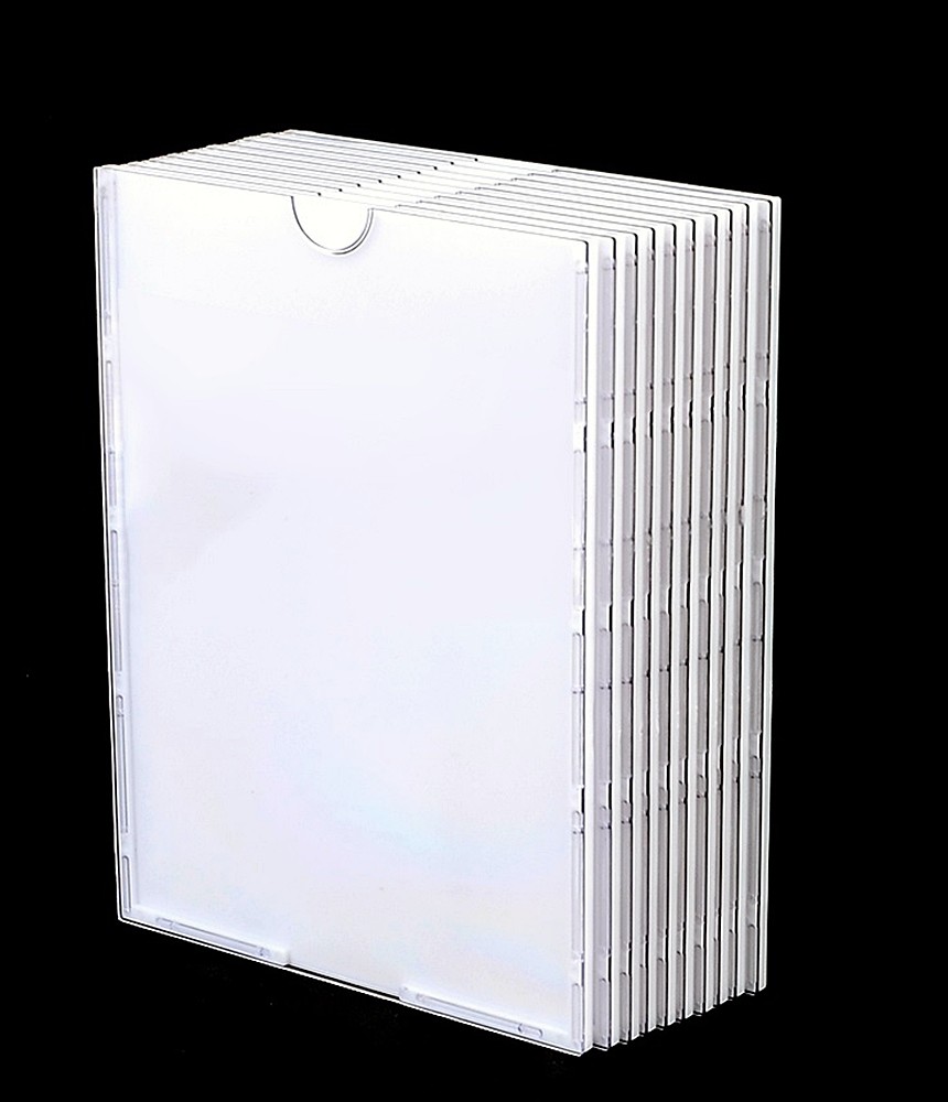 Oce 벽 접착 인쇄물 액자 아크릴 꽂이판 쇼케이스 A5 10P 상품 포토 월프레임 메뉴 표지판 팜플렛 명찰 케이스
