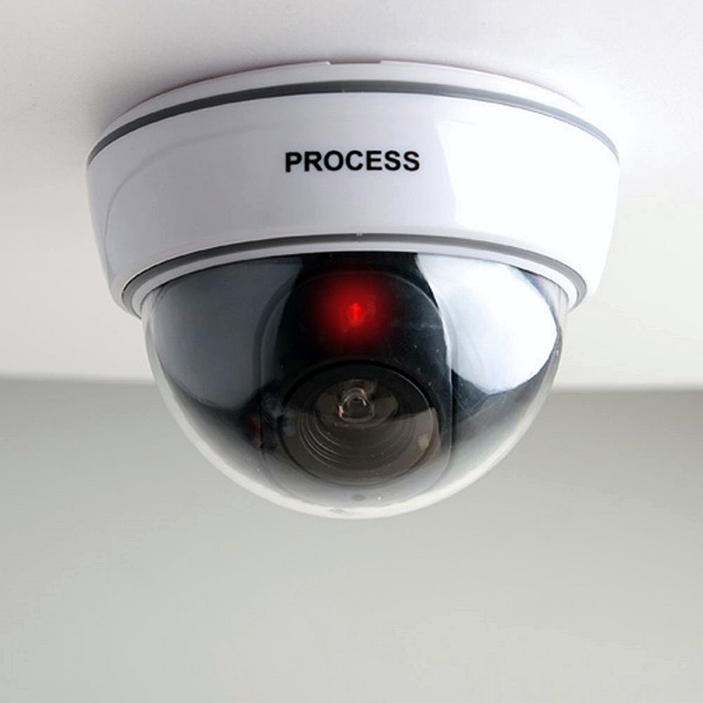 Oce 센서작동 깜빡이는 적색등 방범 모형 CCTV 반구형 침입 차단 안전 장치 건전지 작동 모형