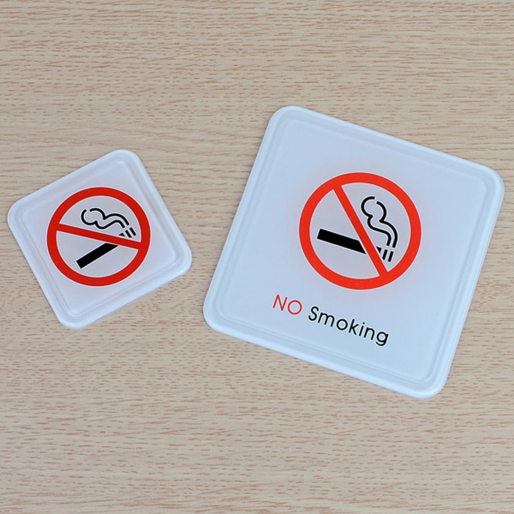 Oce 흡연 금지 안내판-사각 NO SMOKING  안내 문패 표시 가이드 스티커