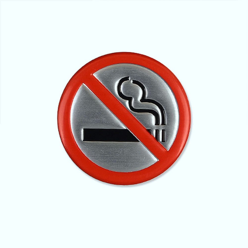 Oce 흡연 금지 안내판-금속 미 니원형 NOSMOKING 담배금연표시판 가이드스티커
