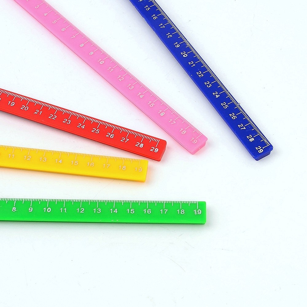 Oce 학습판 자석자 2P 보드 부착 학습 도구 칠판 컬러 자 measure 초등학교 유치원