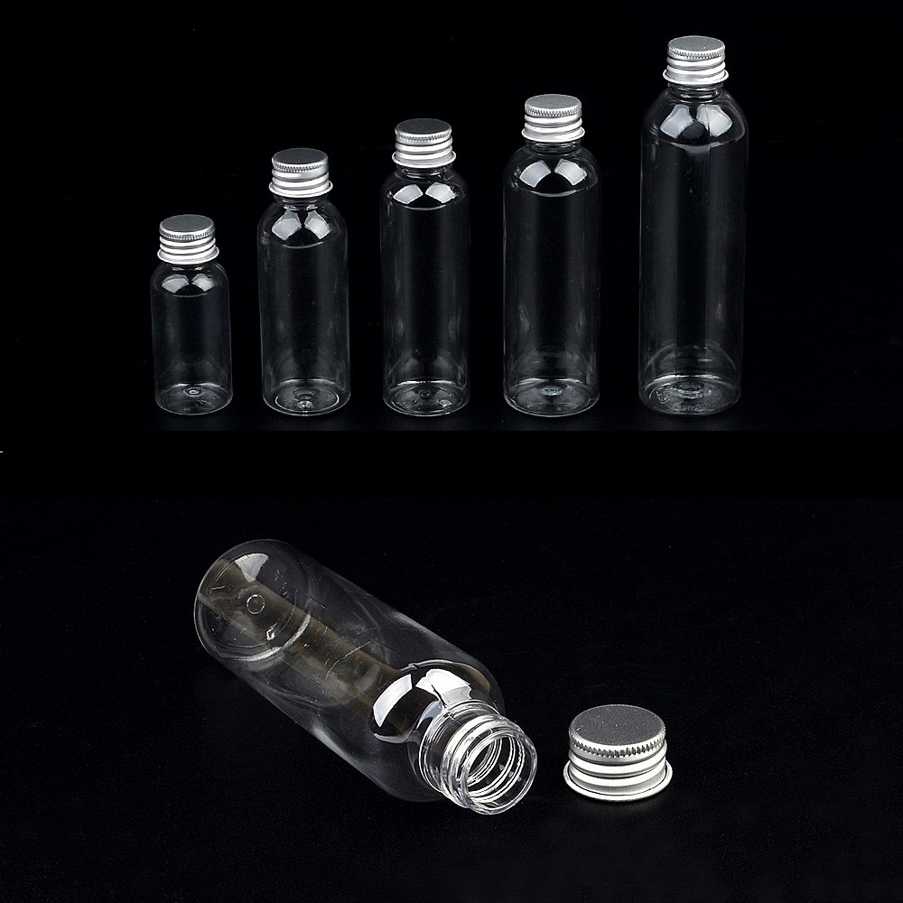 Oce 투명 플라스틱 여행용 스킨 로션통 뚜껑 달린 액체 병 보관용