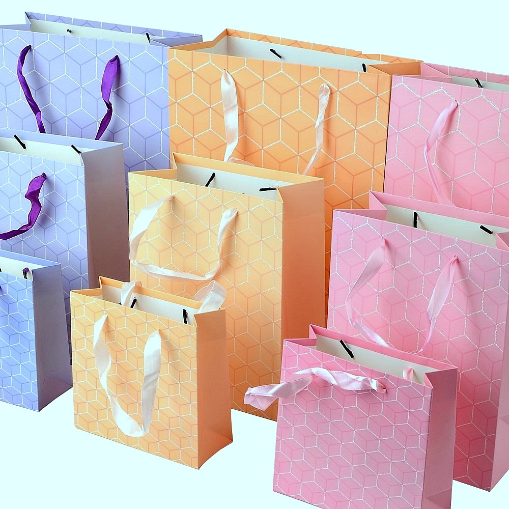 Oce 단색무늬 종이쇼핑백 컬러 크린프티지 포장백 선물 상자 봉지 기프트 쇼퍼 bag
