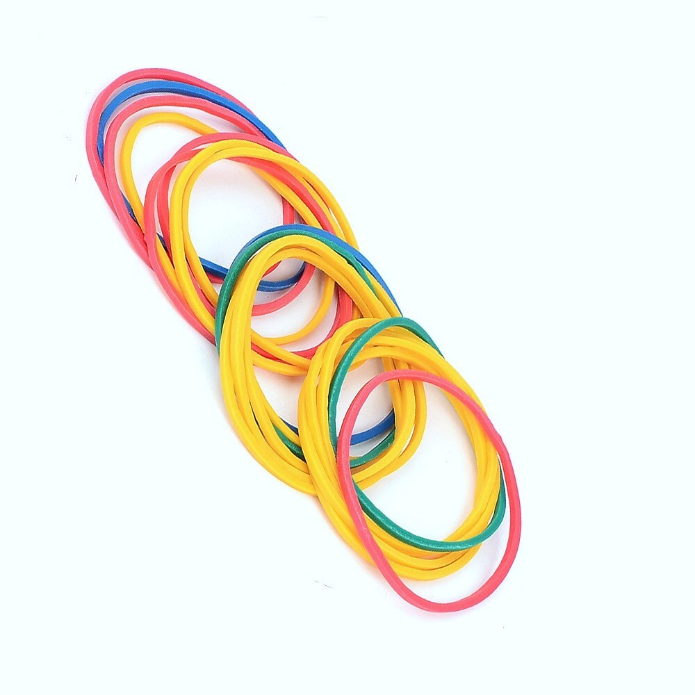 Oce 빨강 파랑 노랑 색색 문구 소분 고무줄 20P 컬러 헤어머리끈 칼라고무밴드 rubberband