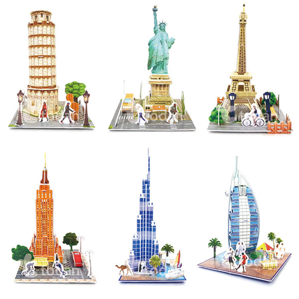세계 건축물 3D 모형 (대) DIY 6종/입체모형,방학,집콕놀이,취미