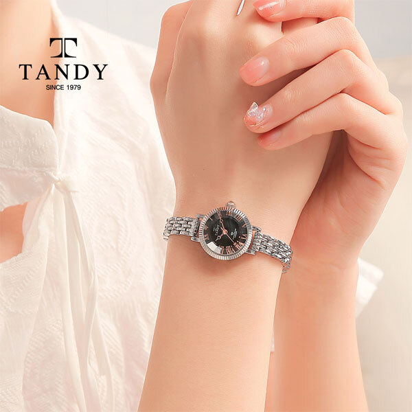 [TANDY] 탠디 여성 다이아몬드 메탈시계, DIA-4015 BK(블랙)