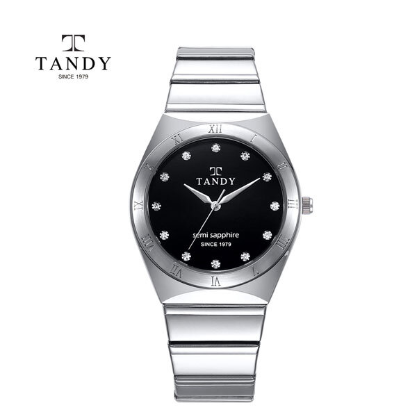 [TANDY] 탠디 세미 사파이어 글래스 메탈 손목시계, TS-301M BK