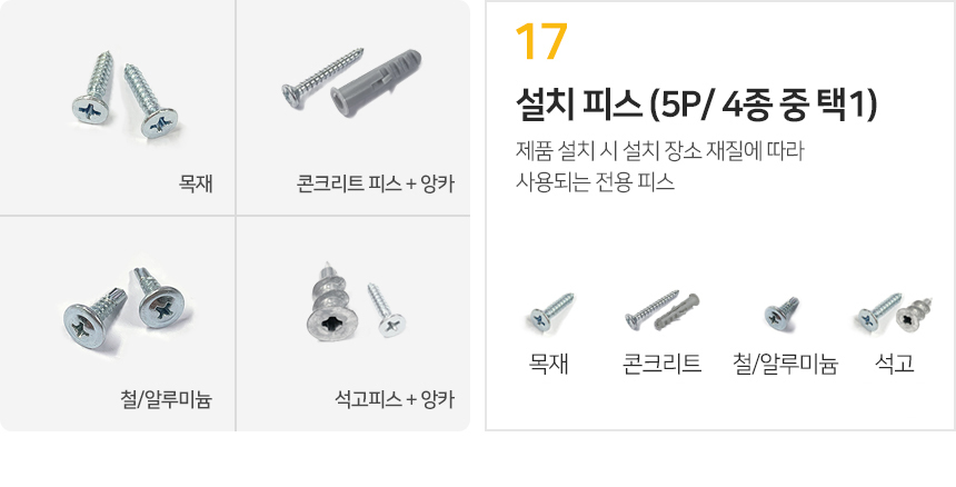 블라인드부속품 부속 모음 부품/브라켓/스냅/고정 상세 이미지 19