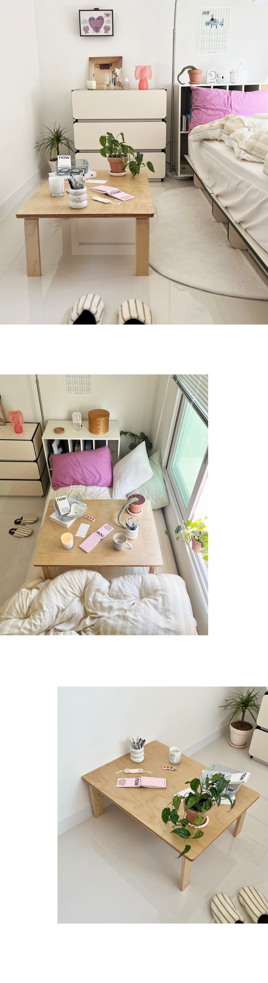 토리 원목 좌식 테이블 낮은 미니 좌탁 거실 탁자 높이조절 식탁 상세 이미지 7