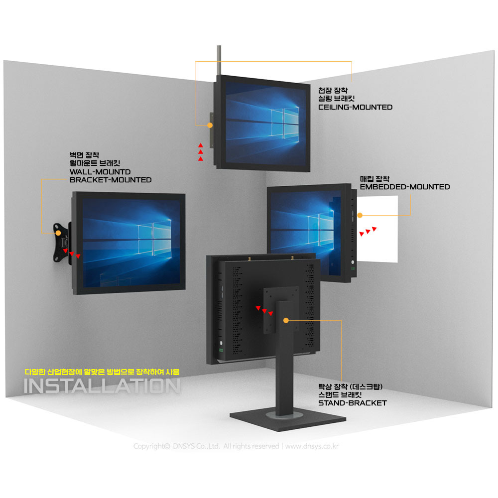 월마운트 패널컴퓨터 장착방법 안내 DNSYS