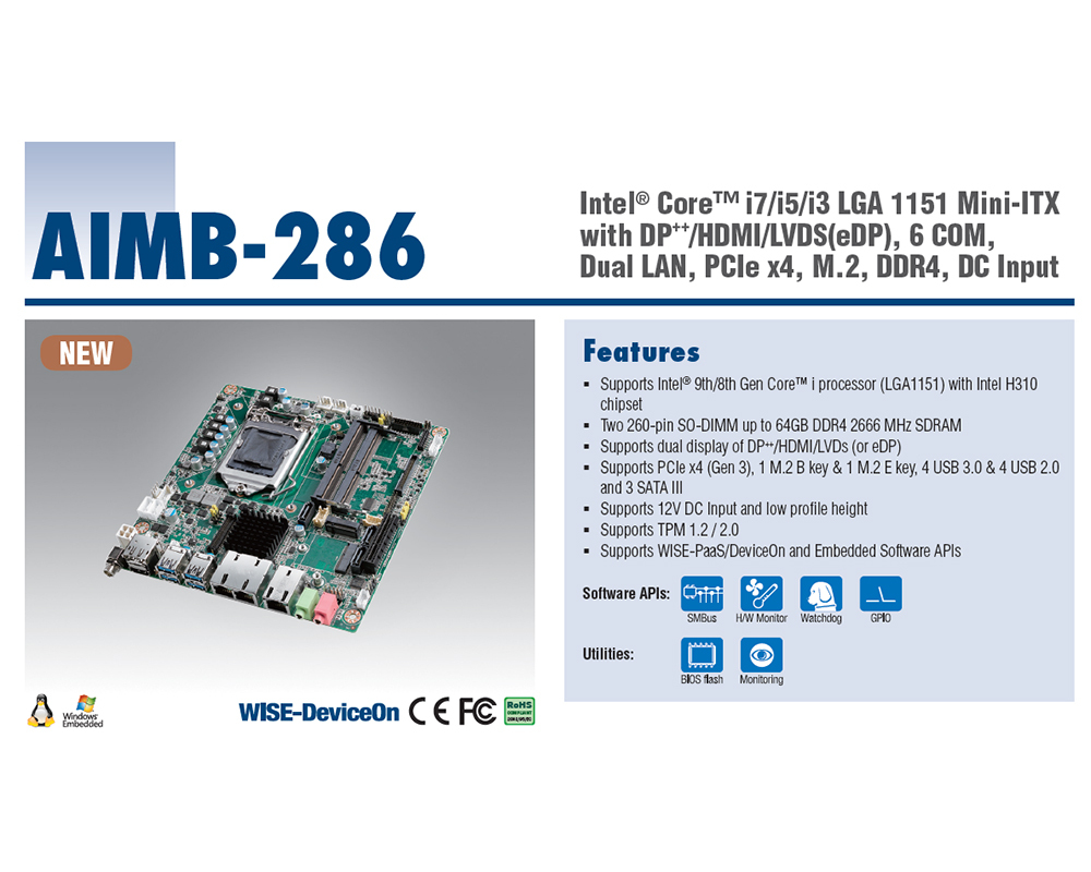 AIMB-286F-00A1E Advantech Industrial mainboard 산업용 메인보드 대량구입 상담문의 - 디앤시스