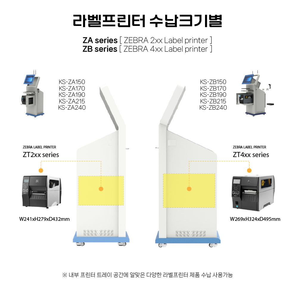 산업용 라벨 프린터 수납형 키오스크 주문제작 DNSYS