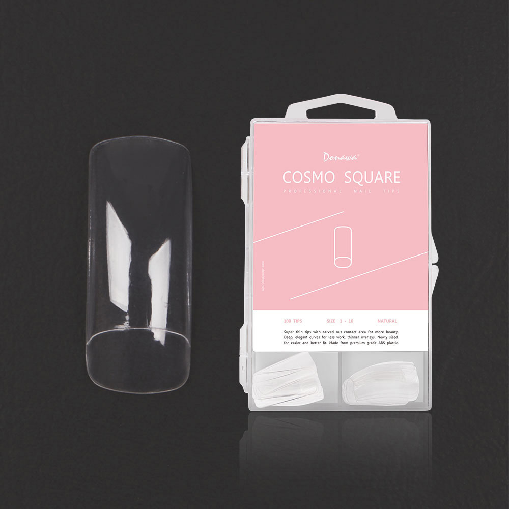 도나와,donawa,네일팁,인조손톱,네일재료,네일아트,셀프네일,젤네일,도나와 네일팁 인조손톱 코스모스퀘어 클리어 100nail CT05-100N-C