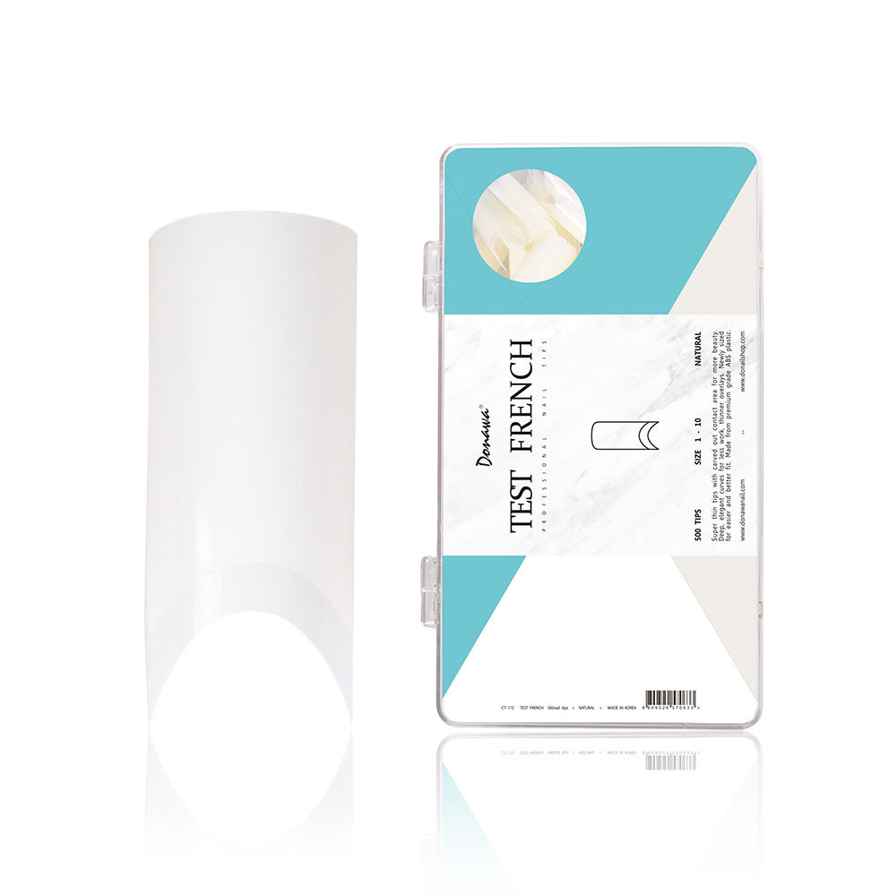 도나와,donawa,네일팁,인조손톱,네일재료,네일아트,국가고시,자격증시험,네일아트자격증,셀프네일,젤네일,도나와 국가고시 네일팁 인조손톱 테스트프렌치 네추럴 500nail CT172-500N-N