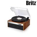 브리츠 BZ-AP40BT LP 턴테이블 블루투스 스피커 우드