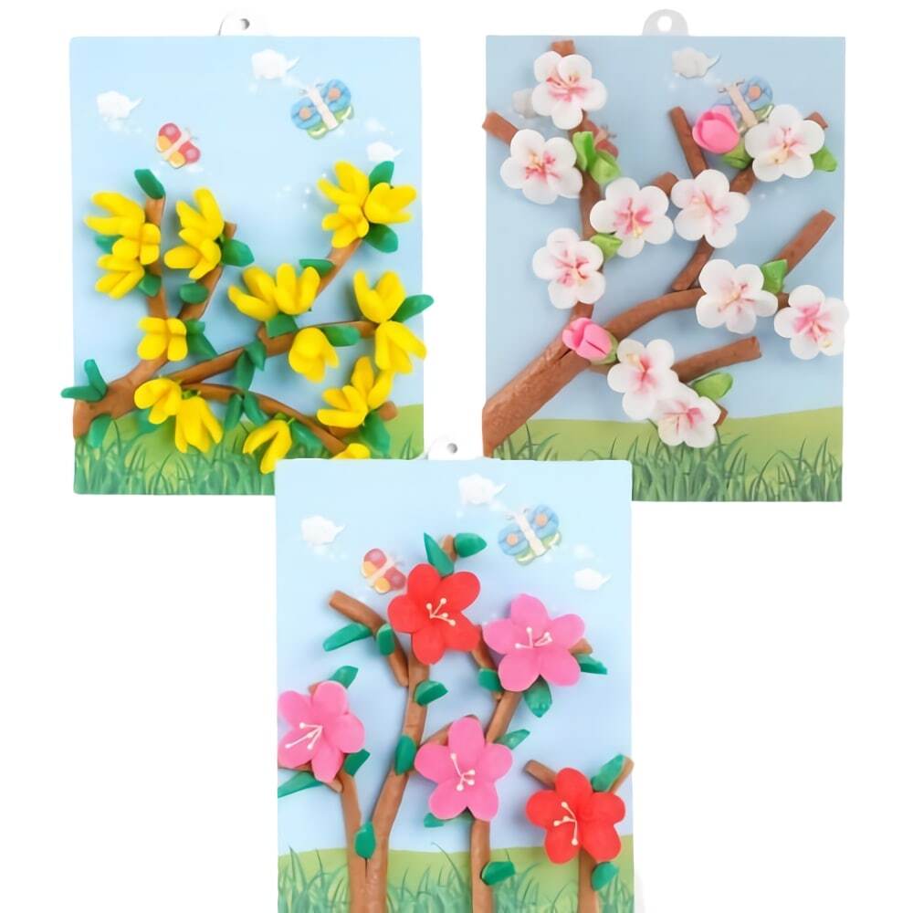 플레이콘 봄꽃액자(개나리,진달래,벚꽃-선택1)