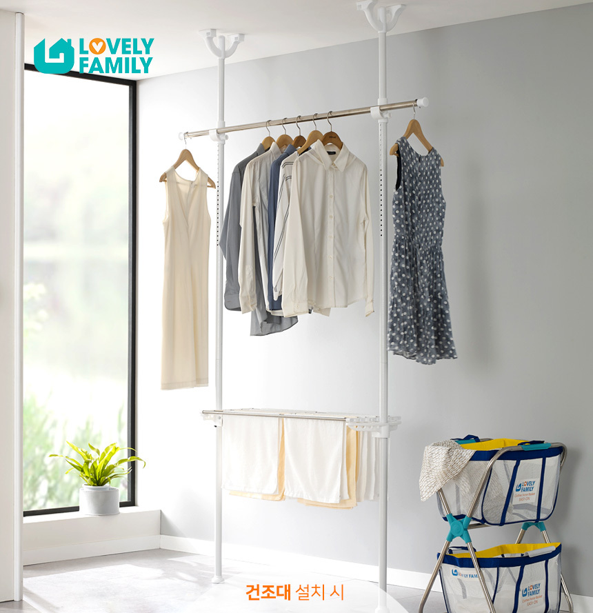 러블리패밀리 원룸 자취 베란다 빨래건조대 LCV2-HR1100 상세 이미지 3