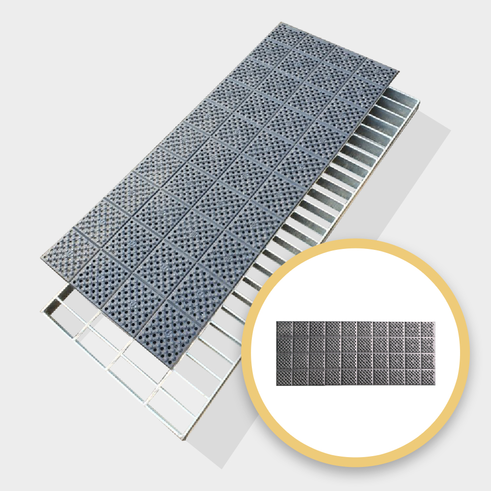 녹색의 우레탄재질의 그레이팅덮개매트 (H)40cm x (W)99.5cm x (T)9mm 메인이미지