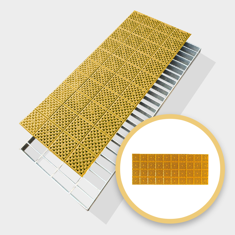 녹색의 우레탄재질의 그레이팅덮개매트 (H)40cm x (W)99.5cm x (T)9mm 메인이미지