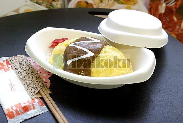 버개스펄프재질로 타원한칸형 제품입니다. 