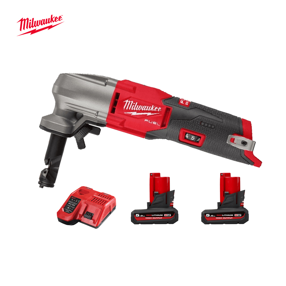 밀워키 충전니블러 M12 FNB16-0X세트 5Ah 2개 충전기 12V 무선쉐어 금속가위