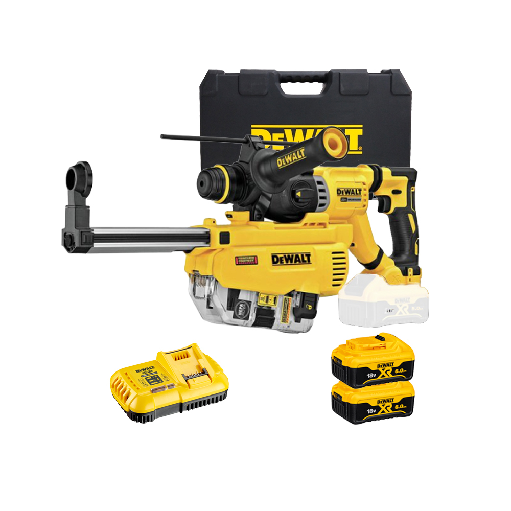 디월트 충전로타리햄머드릴 DCH263KN세트 6Ah 2개 충전기 18V 충전해머드릴세트