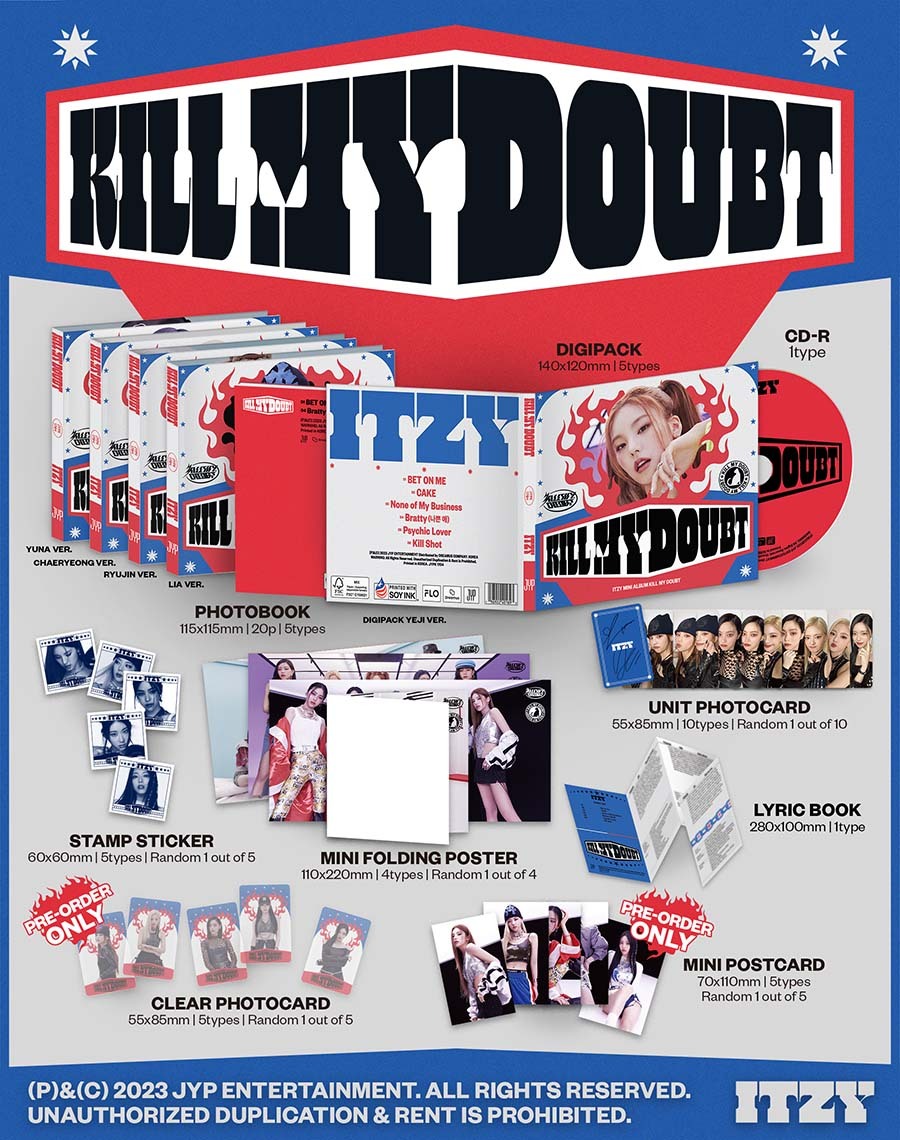 Standard ) ITZY mini album - KILL MY DOUBT (Random) - Kmall24