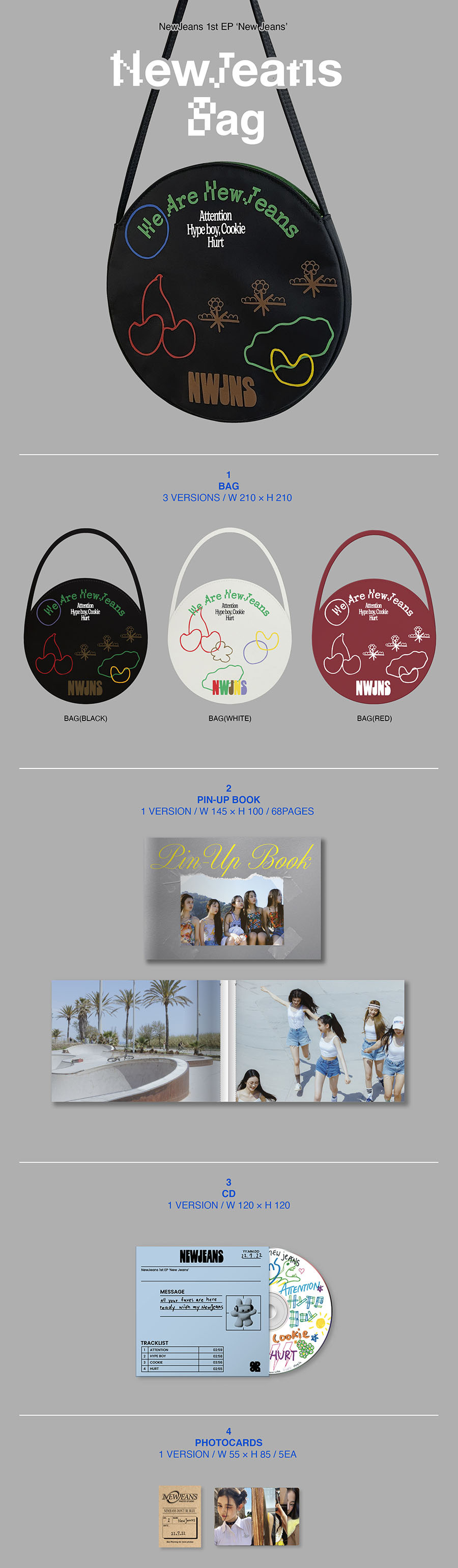 NewJeans - 1st EP [New Jeans] Bag(Red)ver. (Limited ver.) kpop kpopgirl NewJeans NewJeansalbum NewJeansbag NewJeansLimited