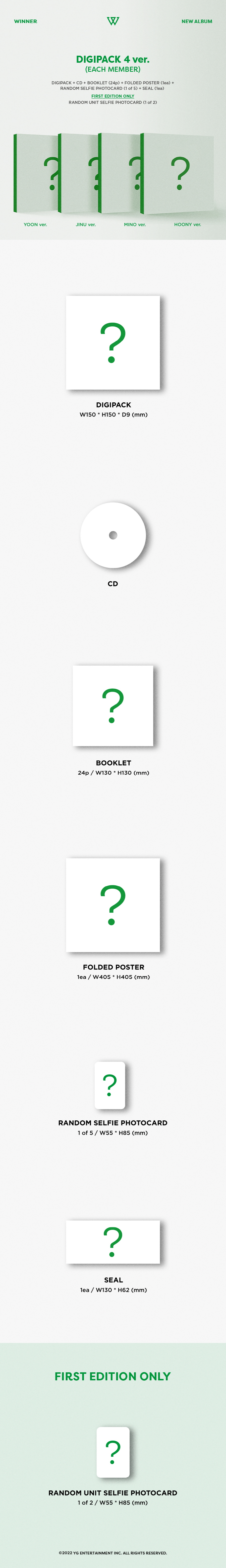 WINNER - HOLIDAY (DIGIPACK Ver.) (4 types SET) /4th Mini Album holiday winner winneralbum yg WINNERnewalbum