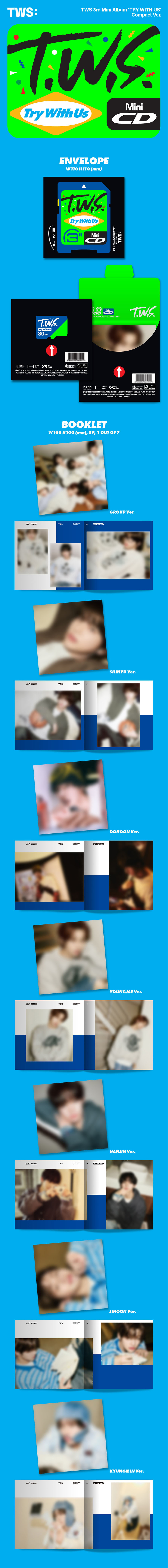 Compact Ver.) TWS - TRY WITH US (3rd Mini Album) (7-piece set