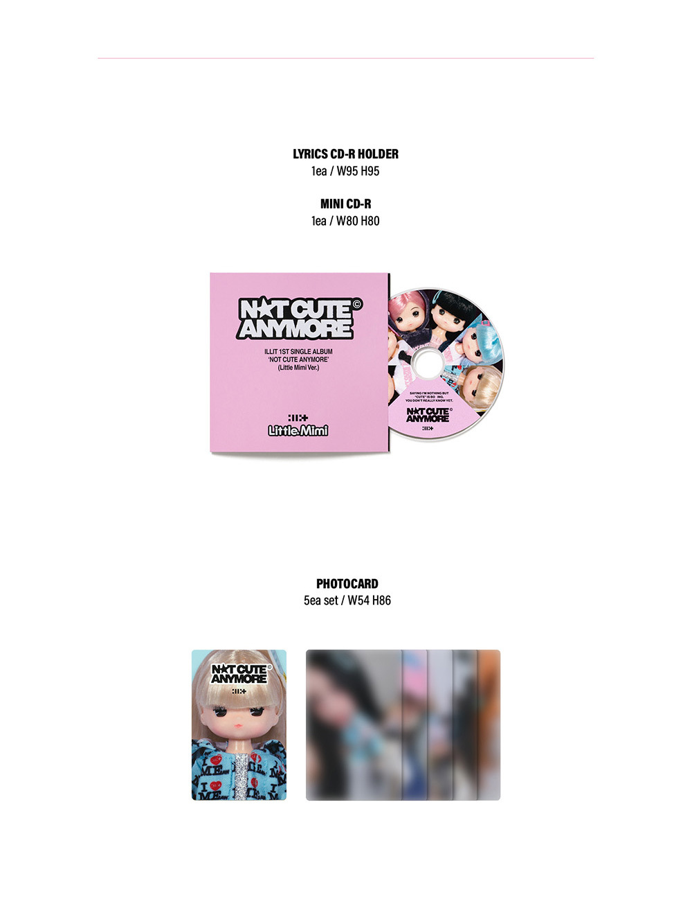 Little Mimi Ver. / 6 Random) ILLIT - NOT CUTE ANYMORE (1st Single