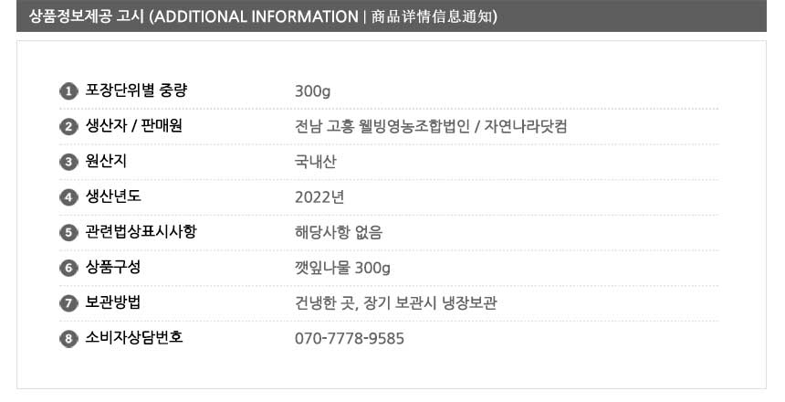 깻잎순 300G/깻잎나물 건나물 마른나물...