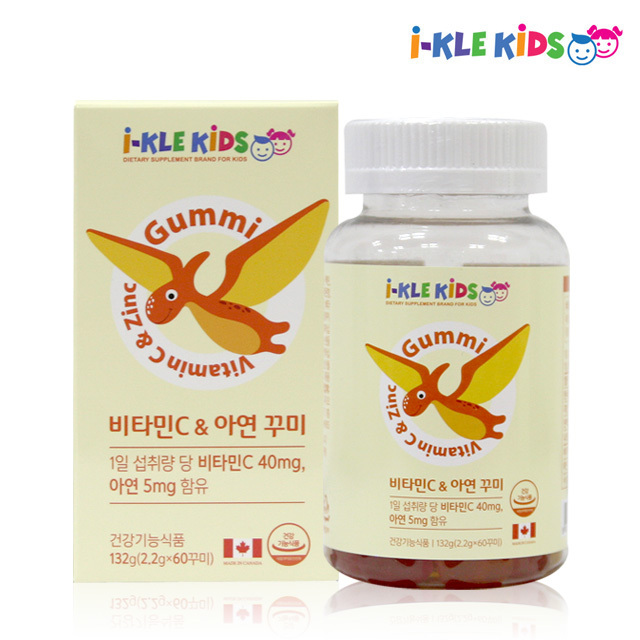 아이클키즈 비타민C & 아연 2.2g*60꾸미 맛있는 꾸미 건강한 아이 성장도움 4가지맛 젤리 이미지