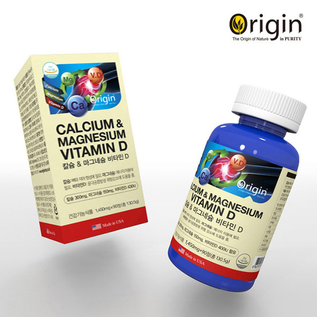 오리진 칼슘 & 마그네슘 비타민D 1600mg 90정 (3개월분) 뼈건강 건강활력 임산부건강 이미지