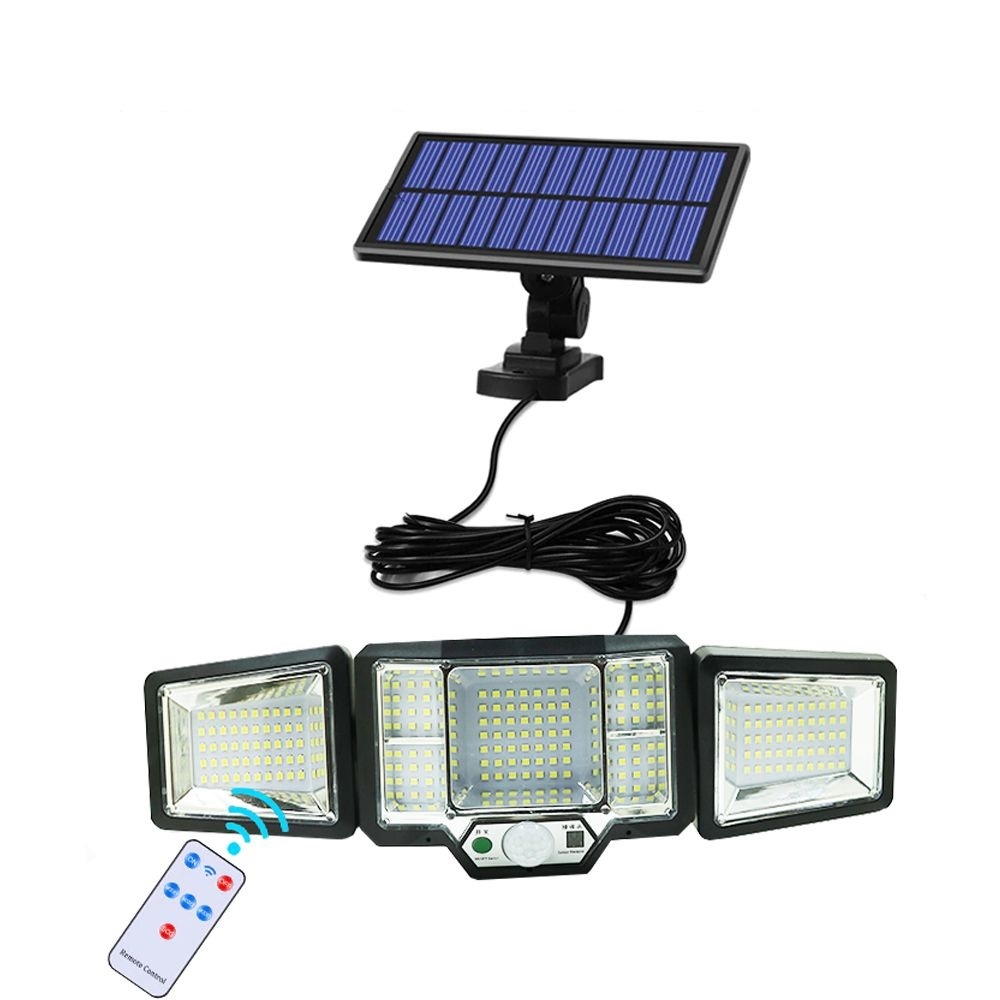 LED 3방향 태양광 충전식 조명등 벽등 센서등 197구 현관등 복도등 정원등