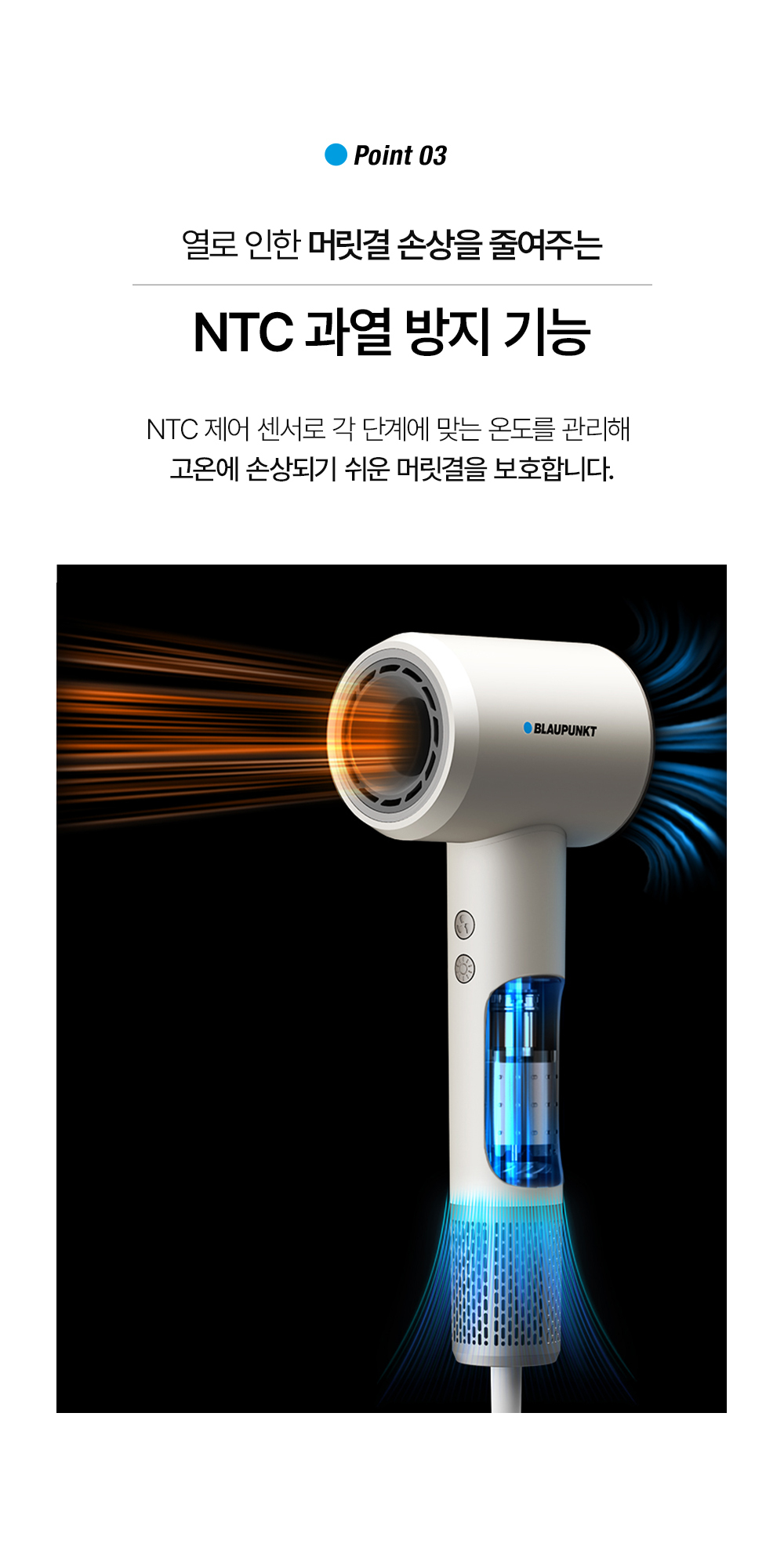 블라우풍트 헤어드라이기 에어이지 프로 BLDC 드라이기 미용실 드라이어 아이보리