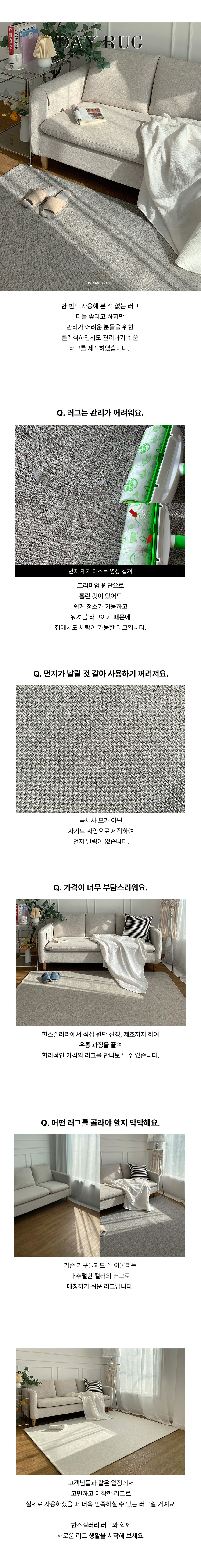 한스갤러리 데이 대형 거실 카페트 러그 상세 이미지 3