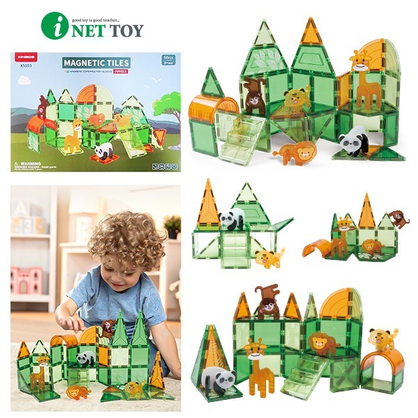  [본사] 아이넷 애니멀 야생 자석타일블럭 50pcs