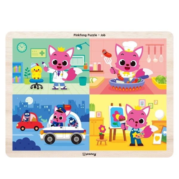  [본사] 핑크퐁 24pcs 원목퍼즐 직업