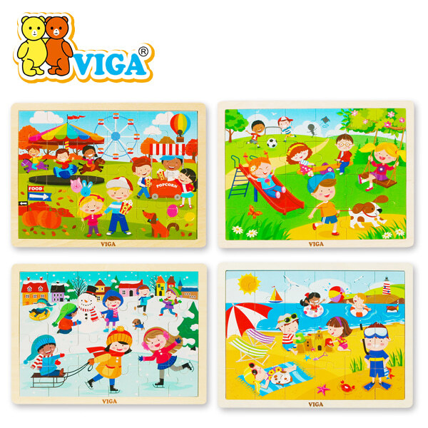 [계절변화 모음전] [본사] VIGA 24피스퍼즐 사계절 4종세트